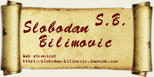 Slobodan Bilimović vizit kartica